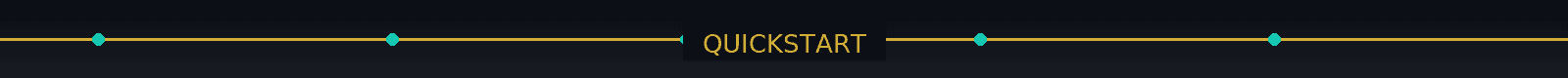 Quickstart (3 steps) divider